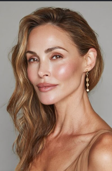 Portrait de femme élégante aux boucles dorées