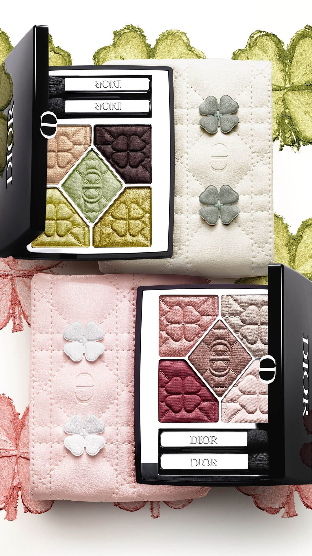 Palettes Dior aux ombres irisées vertes et roses
